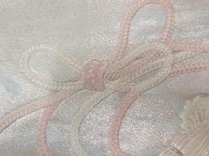 アンティーク　組紐模様刺繍名古屋帯